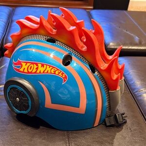 Hot Wheels Kids Helmet with Flames - Blue and Red